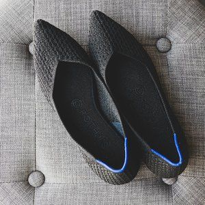 Rothy's Black Honeycomb The Point shoe